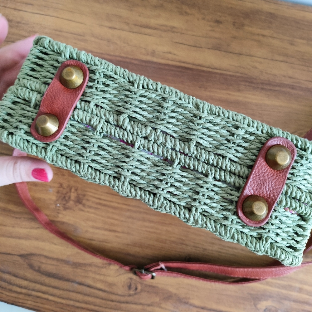 Boho Rattan Structured Bag - Picture 9 of 16